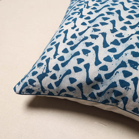 Blue - hand batik cotton cushion cover 24 - handcrafted