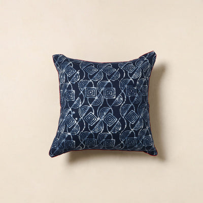 Blue - hand batik cotton cushion cover 72 - handcrafted