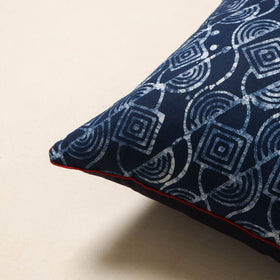 Blue - hand batik cotton cushion cover 72 - handcrafted