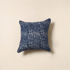 Blue - hand batik cotton cushion cover 73 - handcrafted