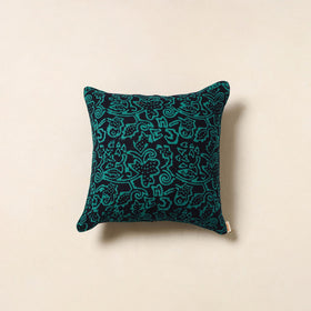 Blue - hand batik cotton cushion cover 75 - handcrafted