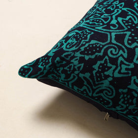 Blue - hand batik cotton cushion cover 75 - handcrafted