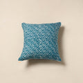 Blue - hand batik cotton cushion cover 76 - handcrafted