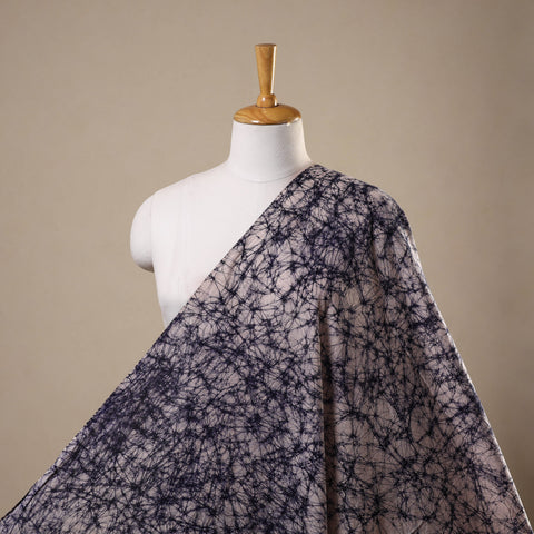 Blue - hand batik cotton fabric 12 - handcrafted