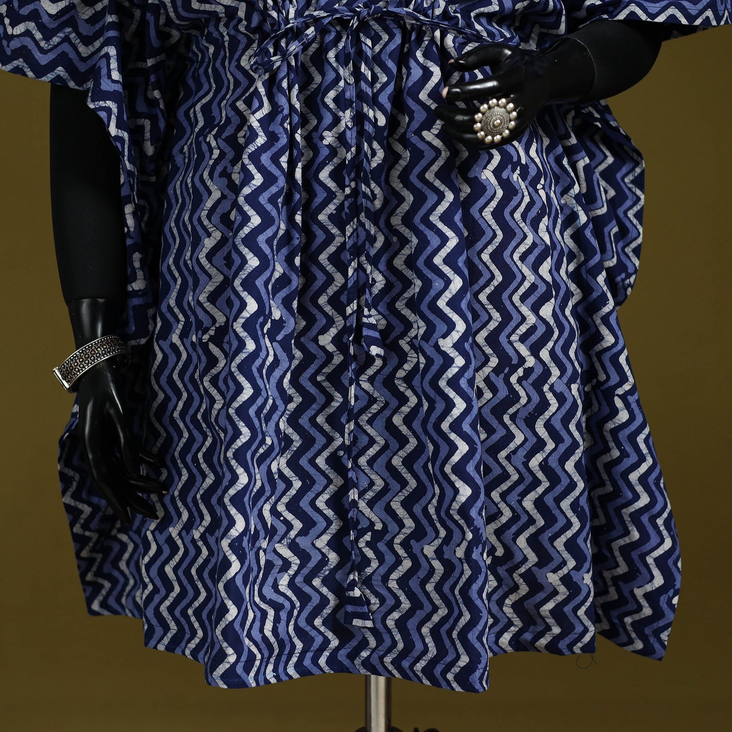 Hand batik cotton medium kaftan 39 - handcrafted