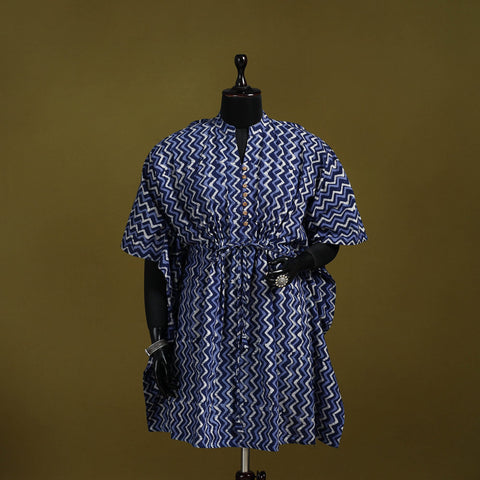 Hand batik cotton medium kaftan 39 - handcrafted