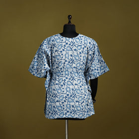 Hand batik cotton short kaftan 07 - handcrafted