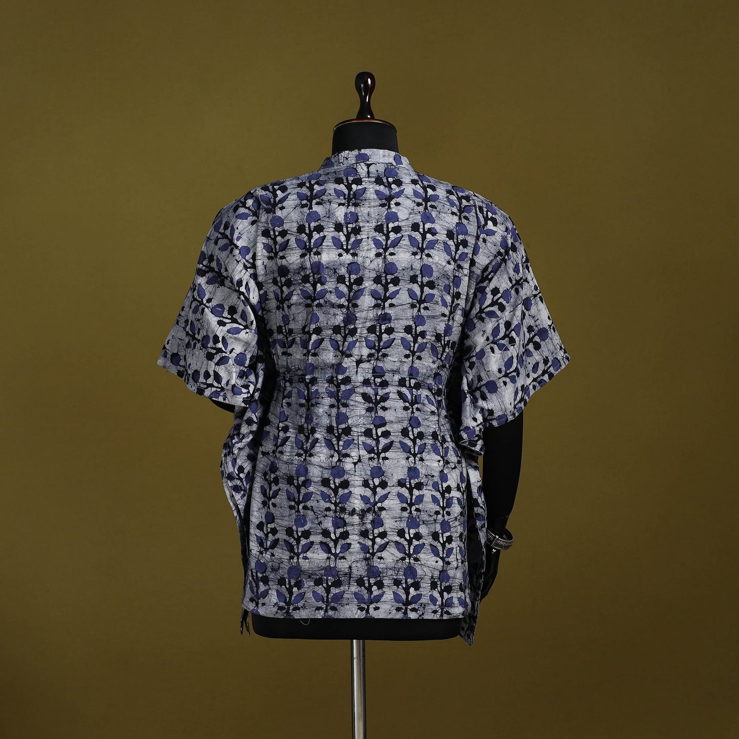 Hand batik cotton short kaftan 09 - handcrafted