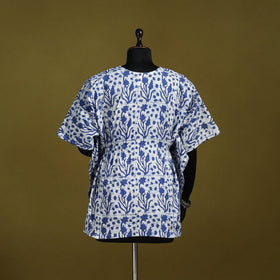 Hand batik cotton short kaftan 10 - handcrafted