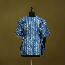 Hand batik cotton short kaftan 12 - handcrafted