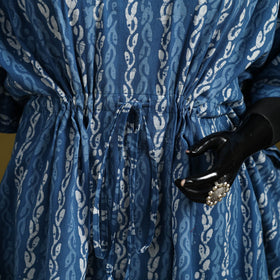 Hand batik cotton short kaftan 12 - handcrafted