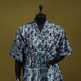 Hand batik cotton short kaftan 18 - handcrafted