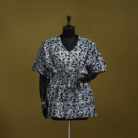 Hand batik cotton short kaftan 24 - handcrafted