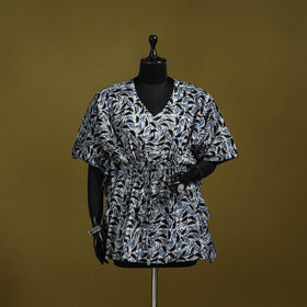 Hand batik cotton short kaftan 24 - handcrafted