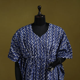 Hand batik cotton short kaftan 27 - handcrafted