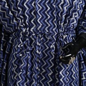 Hand batik cotton short kaftan 27 - handcrafted