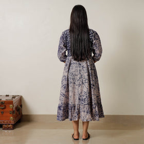 Buy Hand Batik Printed Cotton Flared Dress 01 Online l iTokri.com