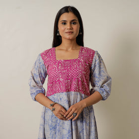  Hand Batik Printed Cotton Flared Dress 03 