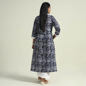  Hand Batik Printed Cotton Kurta with Palazzo Set 