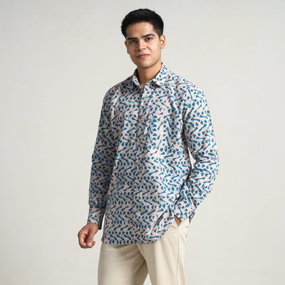 Buy Hand Batik Printed Cotton Men Full Sleeve Shirt 13 Online l iTokri.com