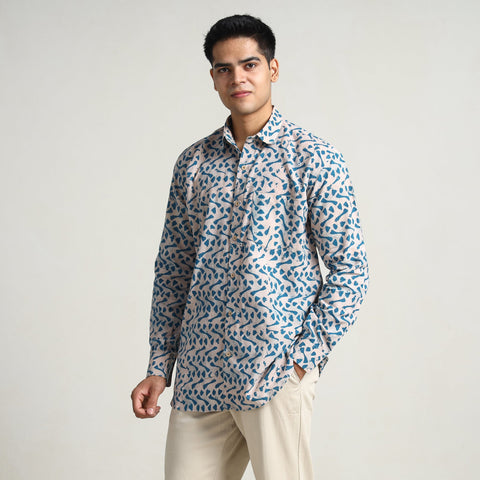 Buy Hand Batik Printed Cotton Men Full Sleeve Shirt 13 Online l iTokri.com