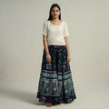 Buy Hand Batik Printed Running Stitch Cotton Long Skirt 54 Online l iTokri.com