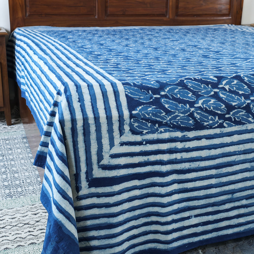  Block Art Print Cotton Double Bindaas Bed Sheet