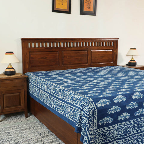  Block Art Print Cotton Double Bindaas Bed Sheet
