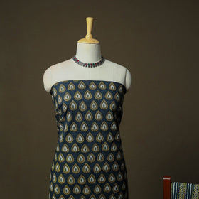 Hand block bagru print cotton 3pc unstitched dress material