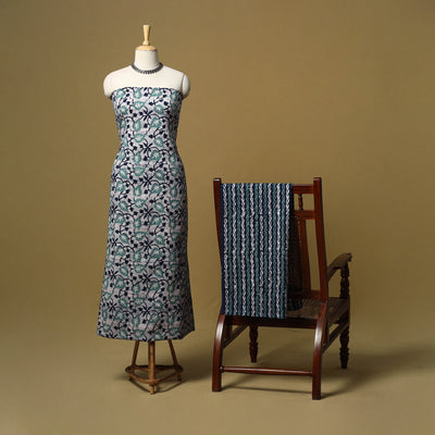 Hand batik cotton 2pc unstitched dress material 15