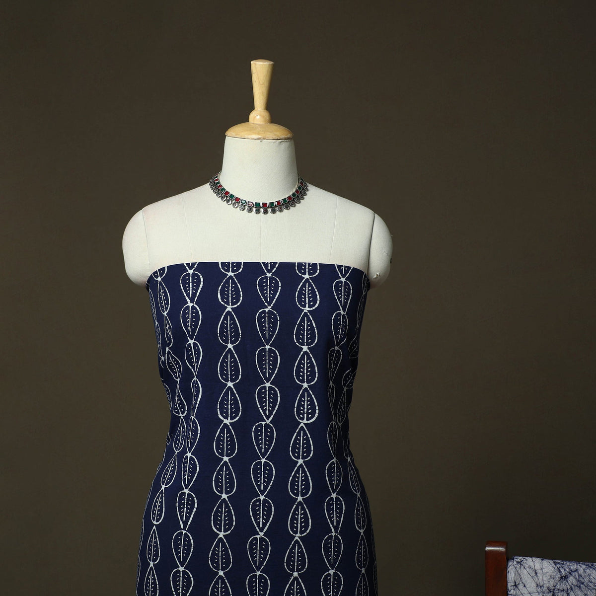 Hand batik cotton 3pc unstitched dress material 03
