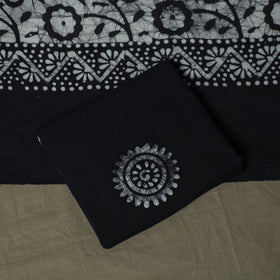 Hand batik cotton 3pc unstitched dress material 52