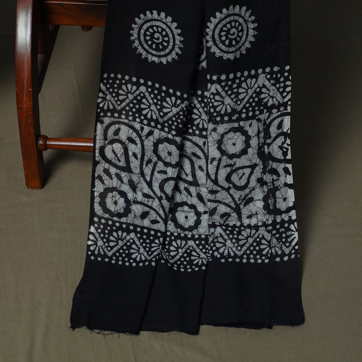 Hand batik cotton 3pc unstitched dress material 52