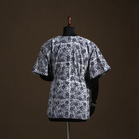 Hand block batik print cotton kaftan (short) 35