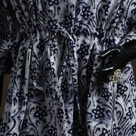 Hand block batik print cotton kaftan (short) 35