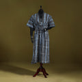 Hand batik cotton long kaftan 08 - handcrafted