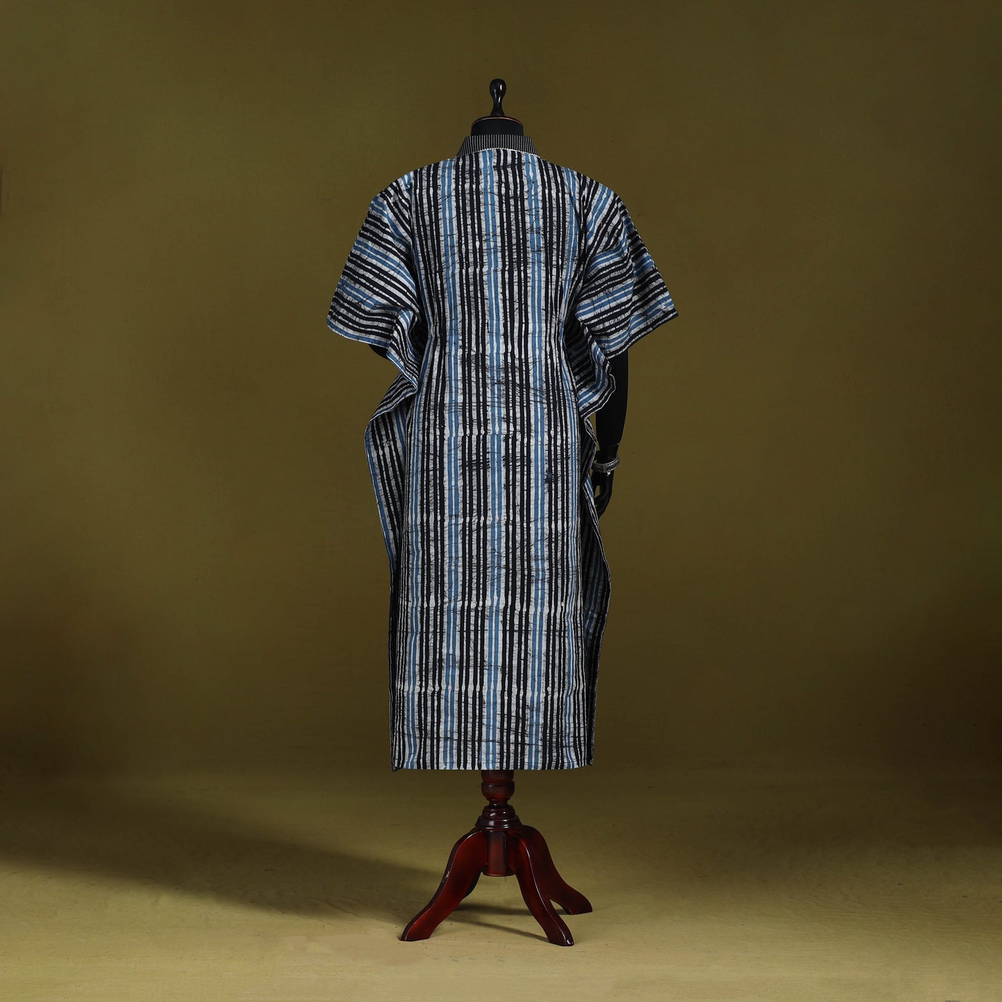 Hand batik cotton long kaftan 08 - handcrafted