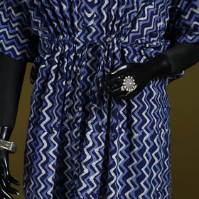 Hand batik cotton long kaftan 12 - handcrafted
