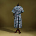 Hand batik cotton long kaftan 22 - handcrafted