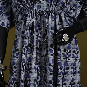 Hand batik cotton long kaftan 23 - handcrafted