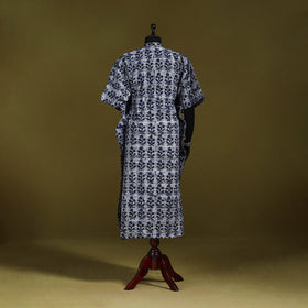 Hand batik cotton long kaftan 23 - handcrafted
