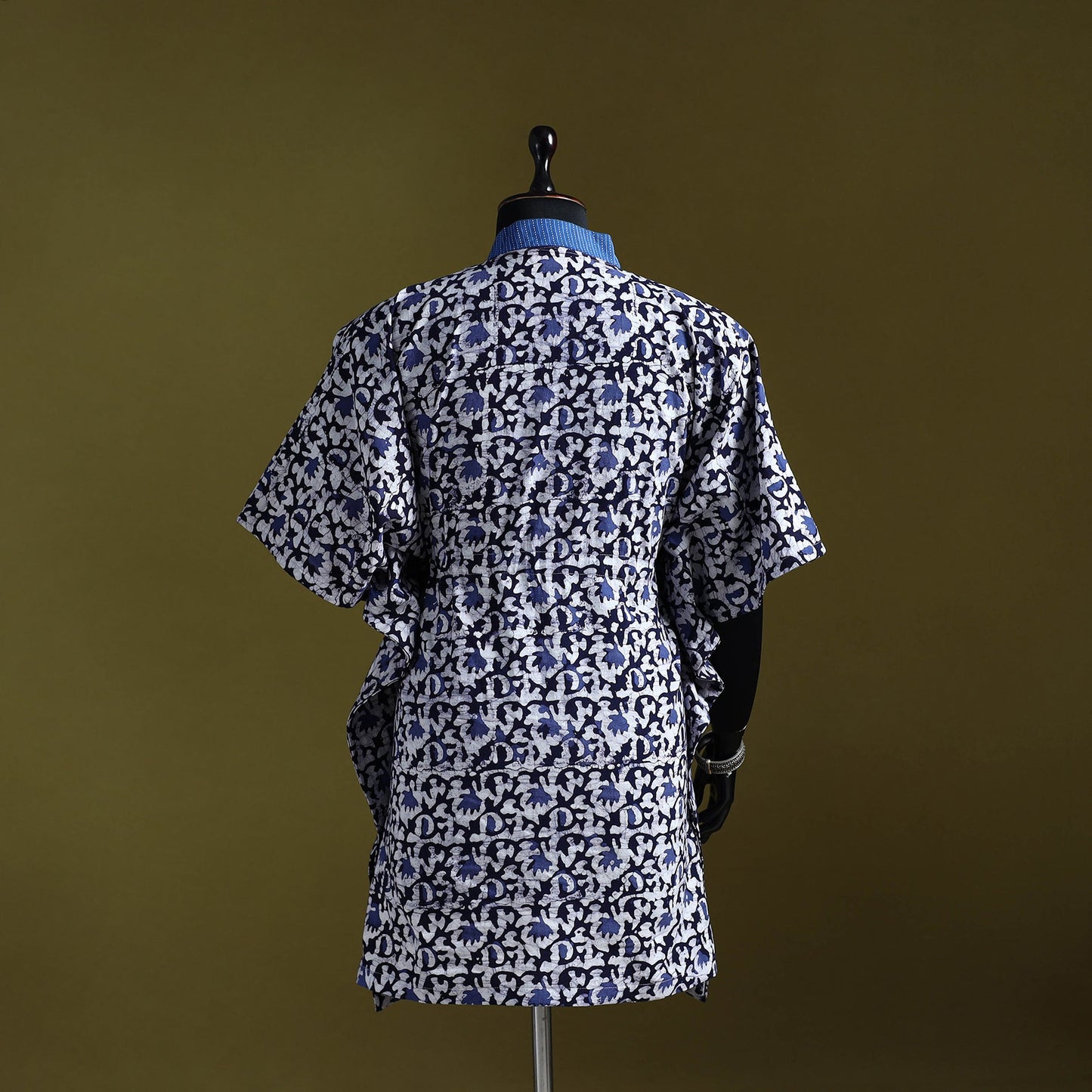 Hand batik cotton medium kaftan 36 - handcrafted
