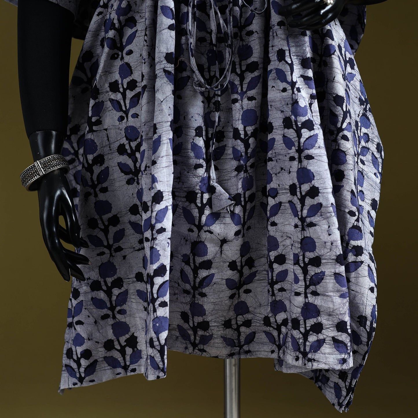 Hand batik cotton medium kaftan 40 - handcrafted