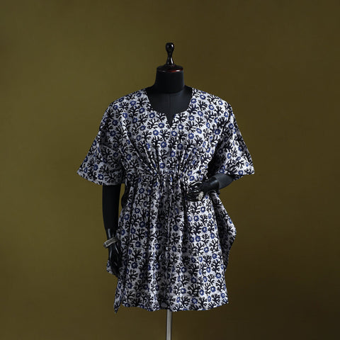Hand batik cotton medium kaftan 41 - handcrafted