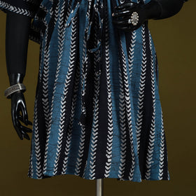 Hand batik cotton medium kaftan 63 - handcrafted