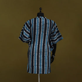 Hand batik cotton medium kaftan 63 - handcrafted