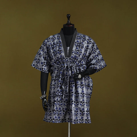 Hand batik cotton medium kaftan 66 - handcrafted