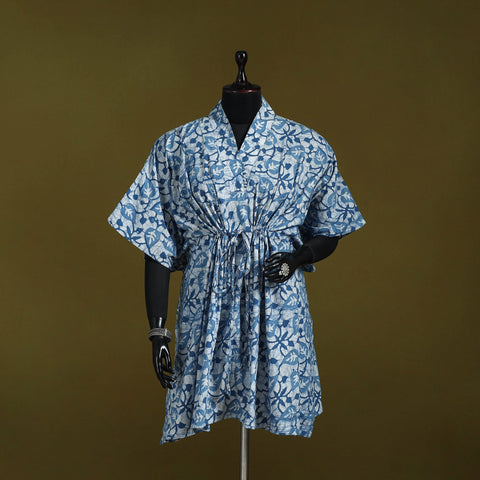 Hand batik cotton medium kaftan 70 - handcrafted