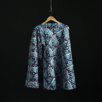 Hand block batik print cotton wrap around skirt 09