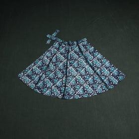 Hand block batik print cotton wrap around skirt 09